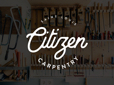Citizen Carpentry logo carpentry handwriting logo minimalist script startup typography