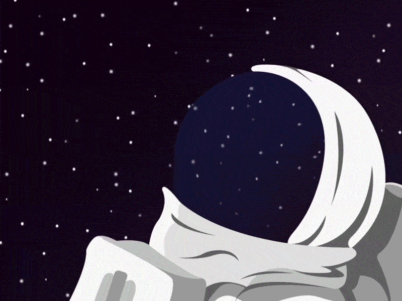 Spaceman animation design gif loop looping lovers motion motion graphics planet space spaceman stars universe