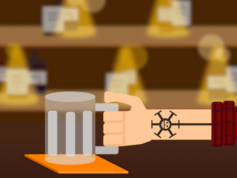 Cheers! 2d animation bar beer cheers drink drinking illustration motion motion graphics vector