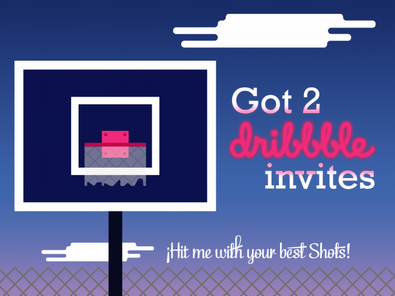 ¡Dribbble Invites! 2d animated animation dribbble invite invites motion graphics prospects vector