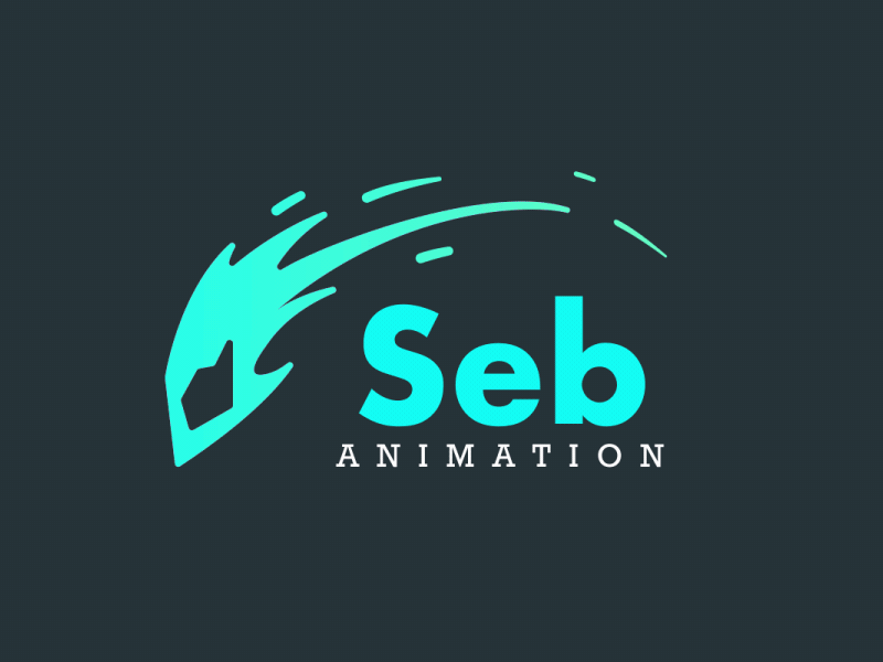 Seb Animation Logo 2d animated animation brand comet dribbble identity logo motion graphics vector