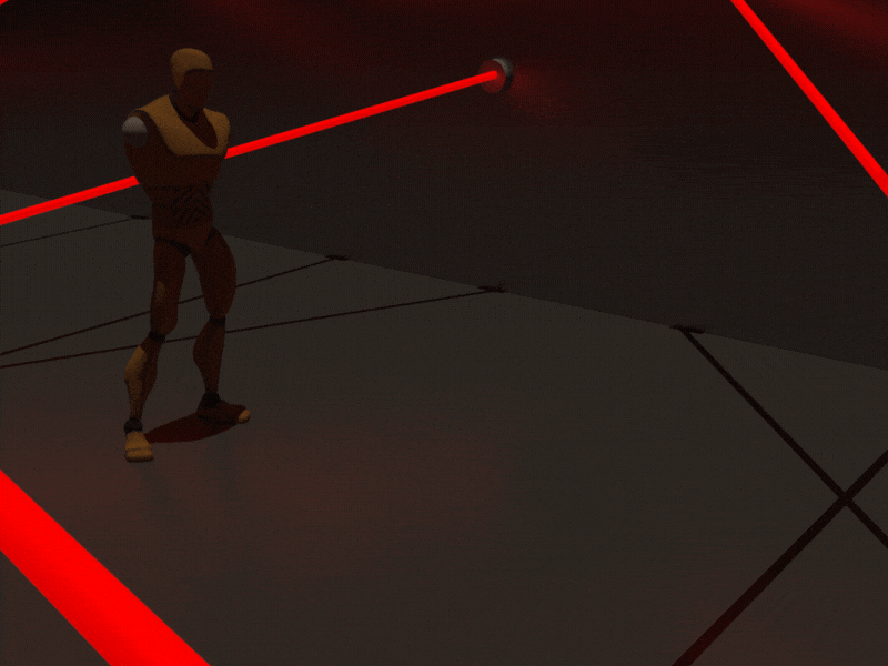 Laser Jump 3d 3d animation animation body escape jump laser mechanics