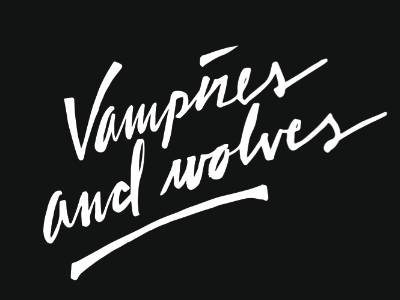 Vampires and Wolves handmade script. type