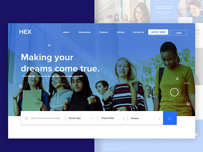 HEX Scholarship & Education Web Design