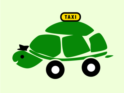 TURTLE TAXI icon logo sketch taxi turtle