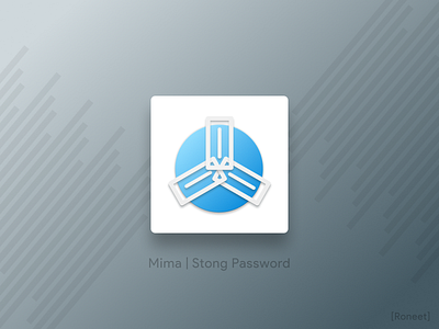 Mima | Strong Password alphabet app blue code color design designer developer generator icon iconography lines logo material palette password password manager ui web