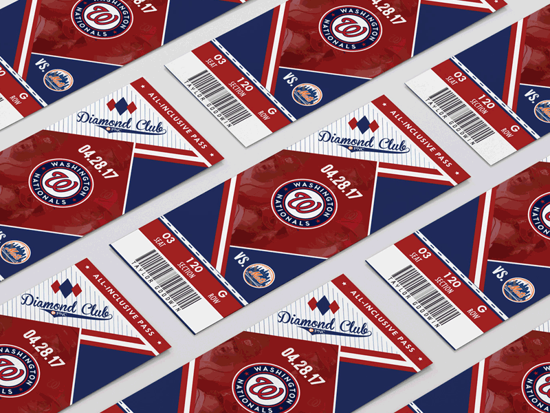 Washington Nationals Tickets by Brionne Griffin on Dribbble