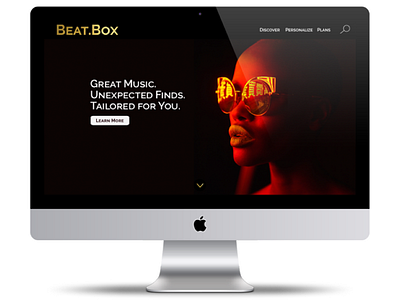 Prototype for Music Site branding landing page music visual design web design website