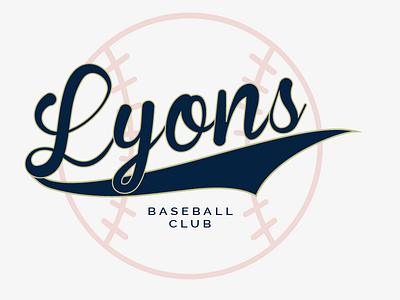 Arlington Baseball Club badge baseball illustration letter logo script sports typography