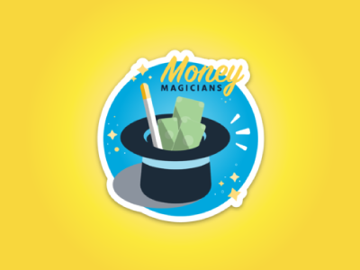 Money Magicians Sticker die cut magic magic wand magician money sticker sticker mule