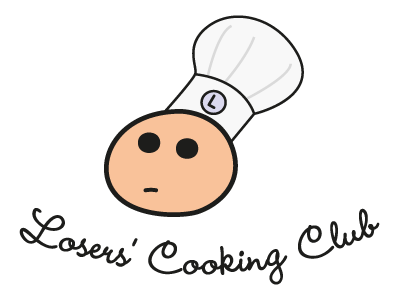 Losers' Cooking Club chef comic cooking kitchen logo sad