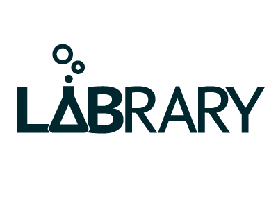 Labrary Logo Final contrast flask lab library logo monochrome project