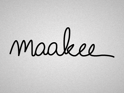 maakee Logo: Signature logo scribble signature