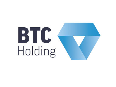 BTC Holding Logo WIP crystal diamond finance holding logo
