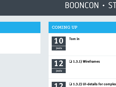 booncon | status board board events feed modules news status