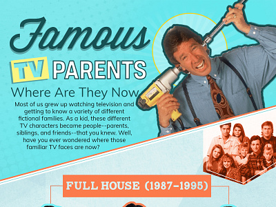 Famous TV Parents - Infographic design infographic