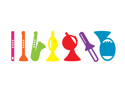 instrument icons - new! bright clarinet color flute horn icons illustration instruments minimalist music saxophone trombone trumpet tuba vector
