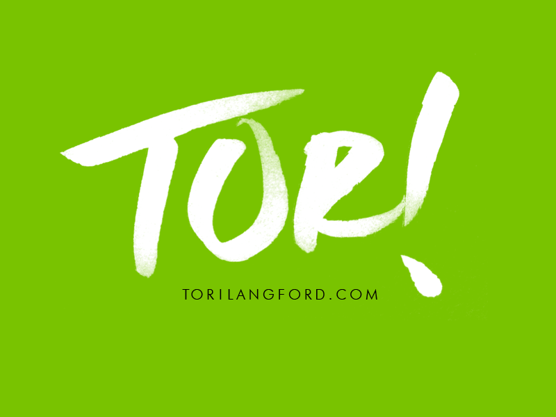 Tori! animation black brush green identity logo typography website