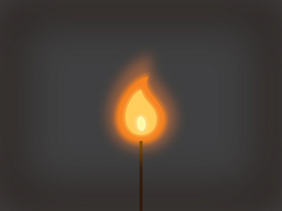 Flame fire illustration orange