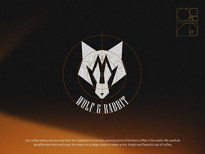 wolf & rabbit logo identity