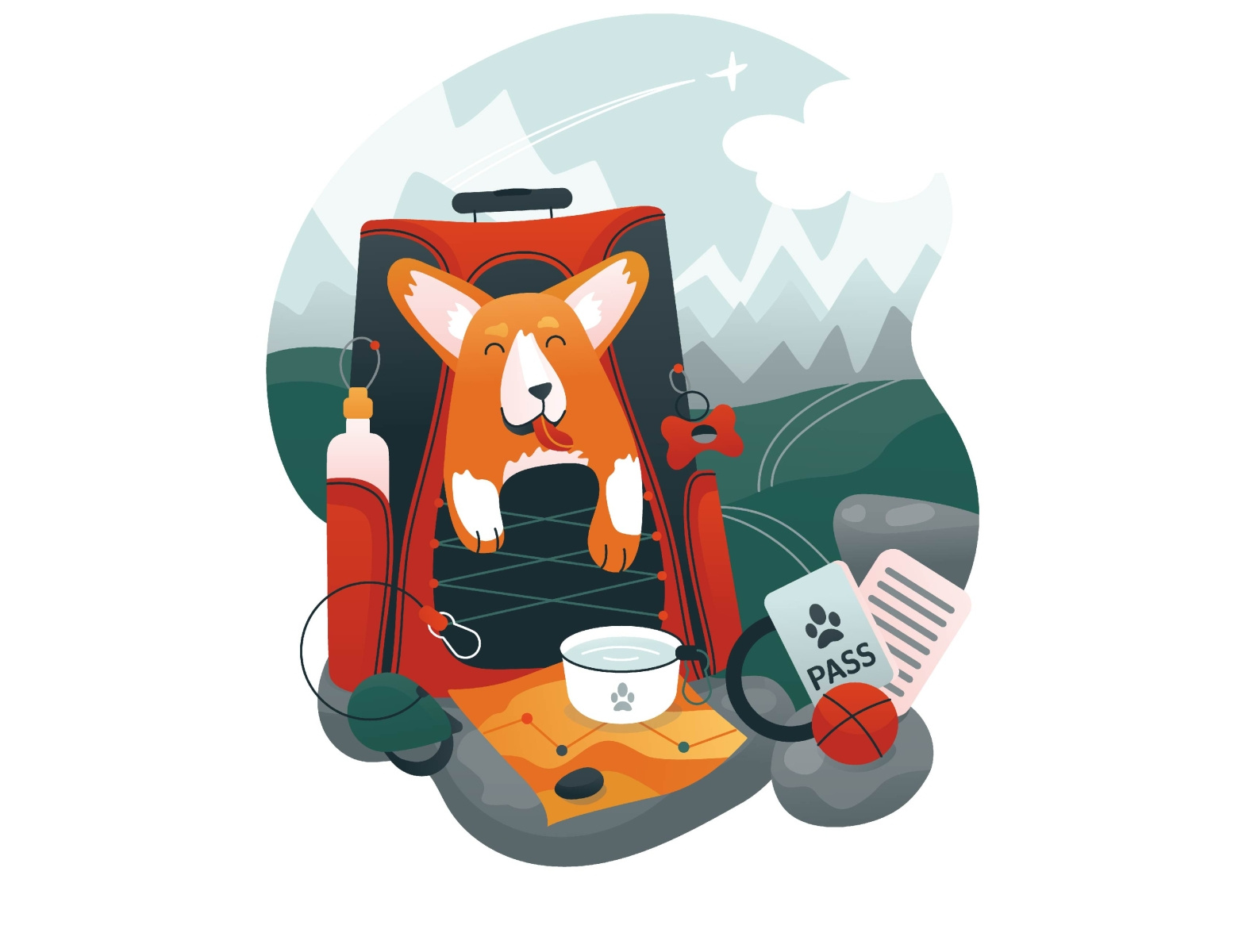 Travel bag with by Elena Trika on Dribbble