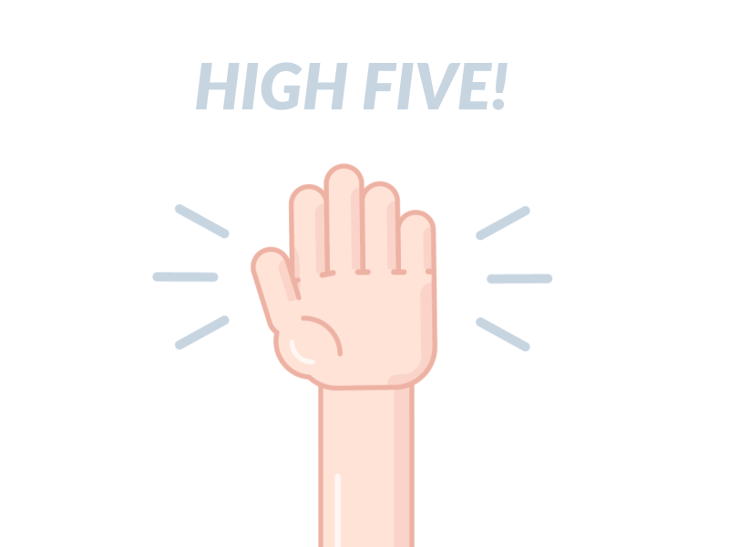 High Five - Rebound after effects animation illustration