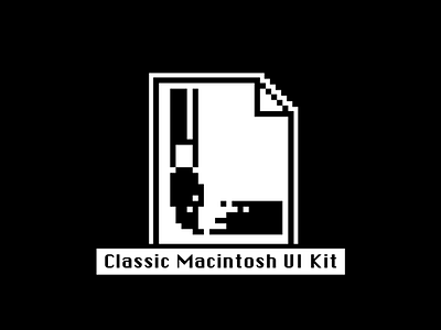 Classic Macintosh UI Kit apple classic macintosh mac macintosh macintosh 128k macintosh 7 macos old school pixel product retro sketch sketch app ui kit