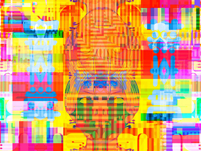 Outside the Head's Reflection 80s 8bit comics dreams dribbble geometric glitchart graphicarts graphicdesign illusion illustration kanji magic manga metaphysics multiverse prismatic symbols videogames yantra