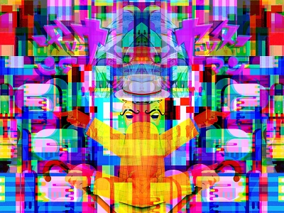 No Nouns Escape Warping big bold colors collage dreams dribbble geometric glitchart graphicdesign idenity illusion illustration kanji letters magic metaphysics multicolor multiverse reality symbols transformation typography