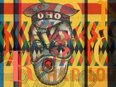 Oho Radio color east form gravitys rainbow poster print psychic texture type typography