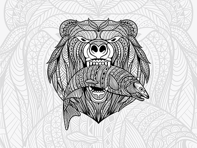 bear design animal bear caracter design illustration ilustractor logo tshirt vector