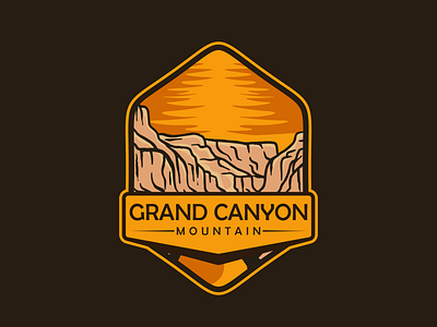 grand canyon badge logo design by Holidin on Dribbble