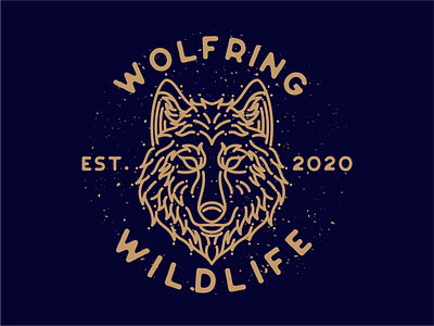 vintage wolf with line art style animal design illustration ilustractor logo retro tshirt vector vintage wolf wolf logo