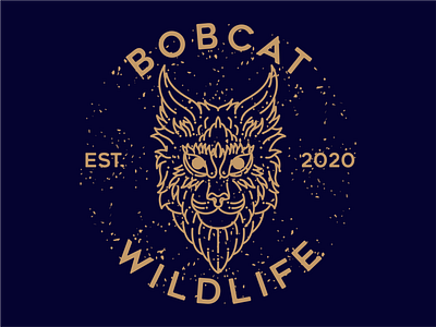bobcat vintage logo animal bobcat cat design illustration ilustractor lineart logo pet tshirt vector vintage