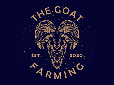 goat farming logo animal design farmer farming goat goat logo goats ilustractor lineart logo retro tshirt vector vintage