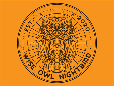 owl badge logo animal badge branding design illustration ilustractor line art lineart logo owl owl logo tshirt vector vintage