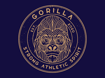 gorilla badge logo animal badge branding caracter design face gorilla gorilla logo illustration ilustractor logo tshirt vector vintage