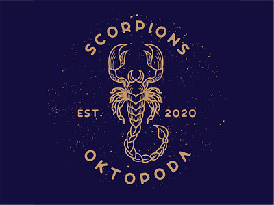 scorpion logo animal badge branding design illustration ilustractor line art lineart logo scorpio scorpion simple tshirt vector vintage