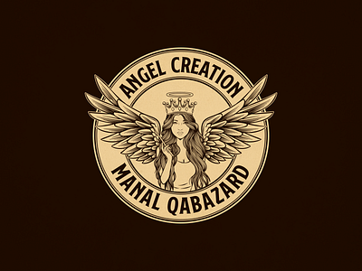 Logo For manal qabazard design graphic design illustration ilustractor logo logo design tshirt vector vintage