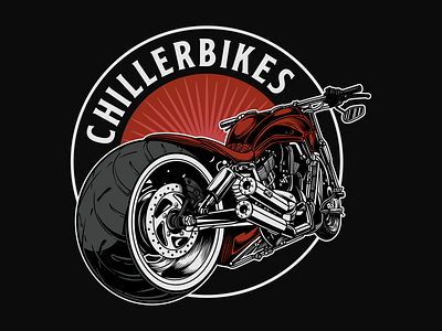 logo for chillerbikes design illustration ilustractor logo vector vintage