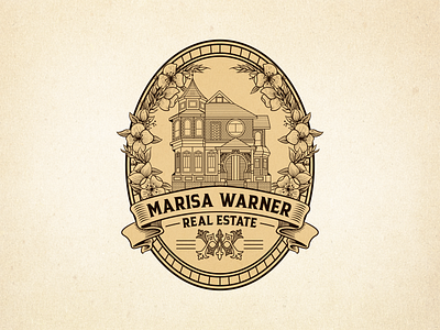 Marisa Warner vintage Logo branding design graphic design illustration ilustractor logo tshirt vector vintage