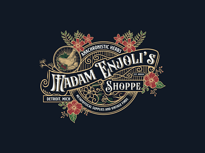 Madam Enjoli vintage Lettering Logo