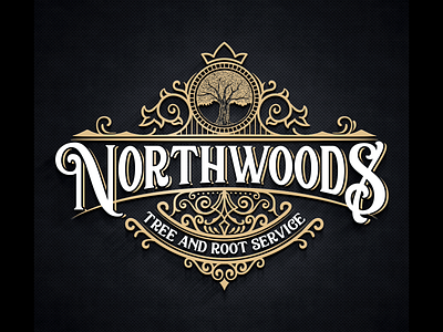 Nortwoods vintage Lettering Logo branding design graphic design illustration ilustractor logo vector vintage