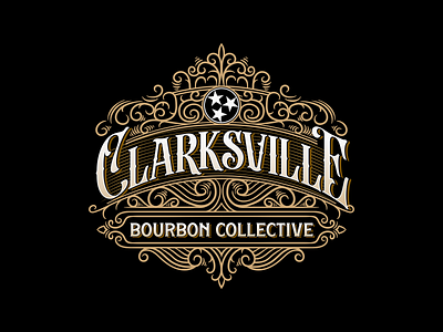 Clarksville vintage Lettering Logo design graphic design illustration ilustractor logo tshirt vector vintage