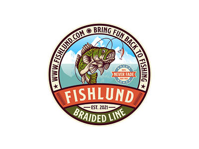 Logo For Fishlund branding design graphic design handdraw illustration ilustractor logo vector vintage