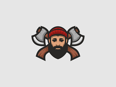 lumberjack design esport logo lumberjack mascot modern