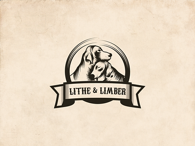 Lithe & Limber logo concept animal dog ilustractor logo pet