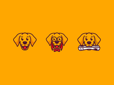 3 dog logo concept animal caracter design dog ilustractor logo pet