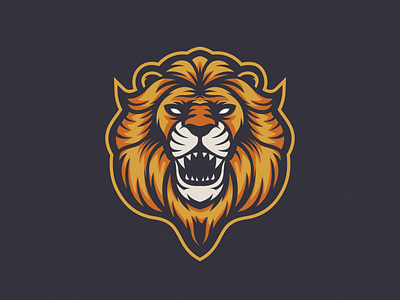 lion animal design esport ilustractor lion logo vector