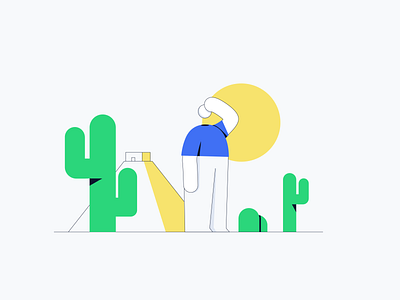 Lisk - A little lost? 404 404page blockchain branding cactus character characterdesign design illustration